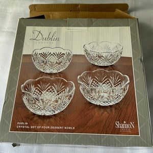 Dublin Cristal set of four Dessert Bowls